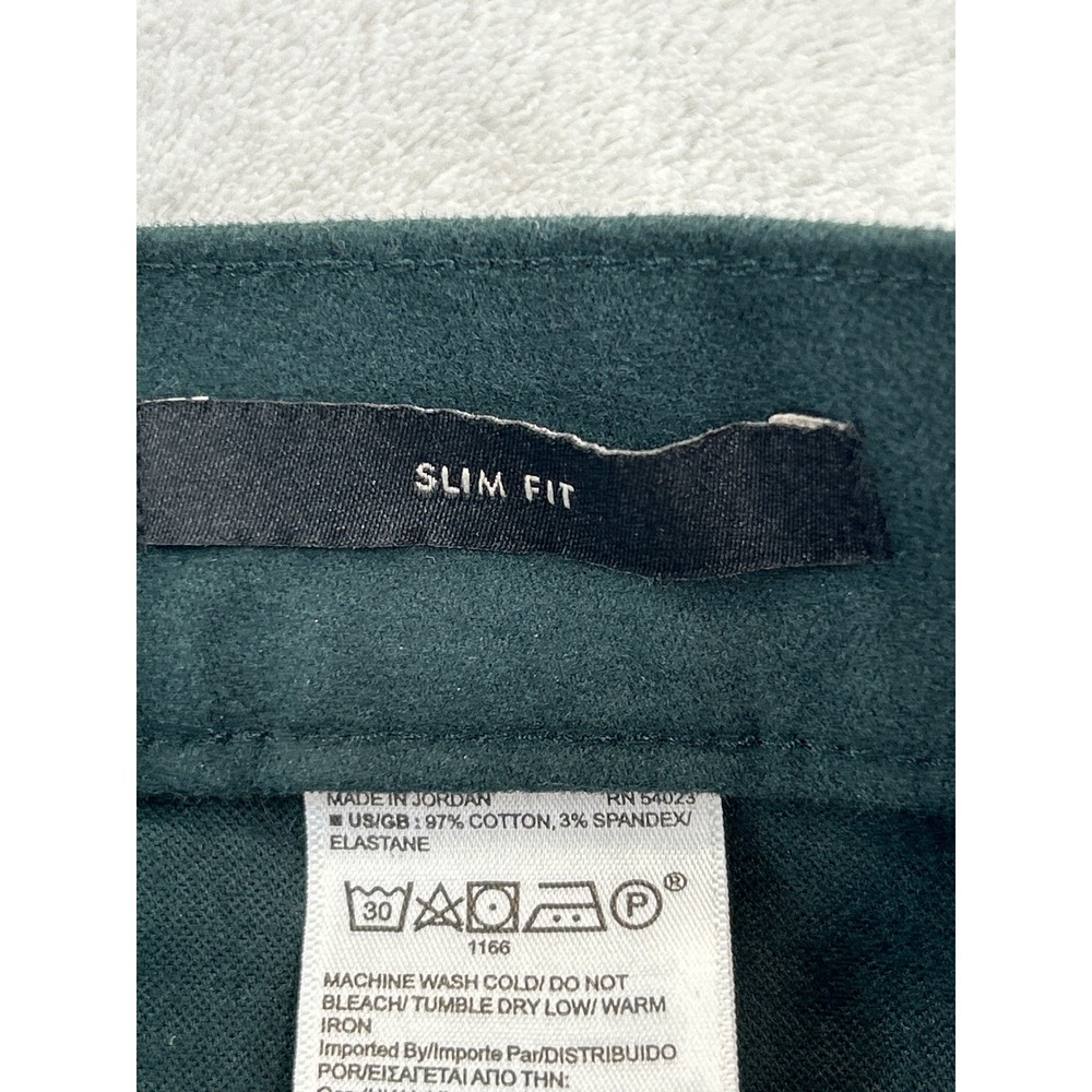 Banana Republic Traveler Pants Mens 31x30 Green Slim Fit Stretch Chino Cotton - Picture 5 of 9